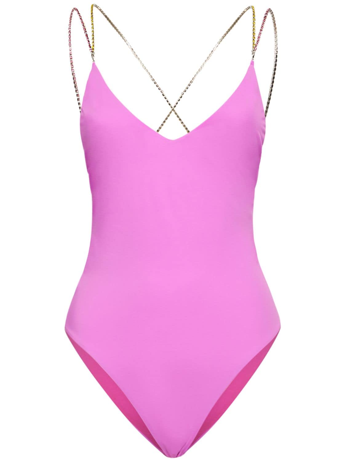 GCDS BLING EMBELLISHED ONE PIECE SWIMSUIT