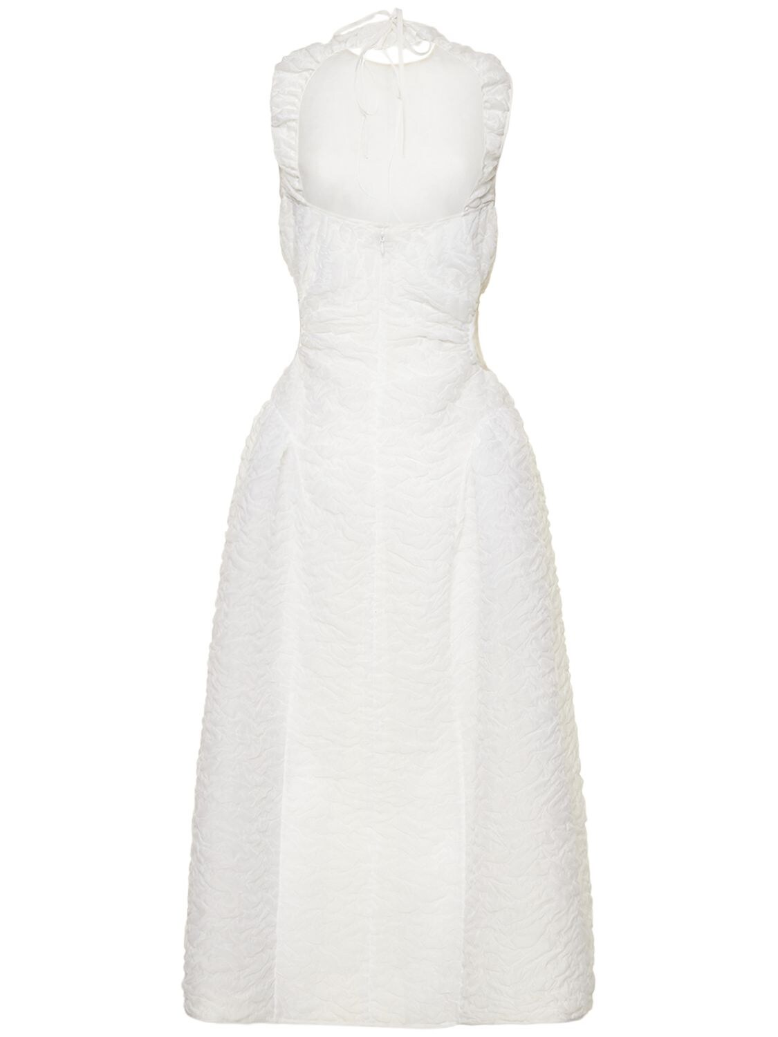 Cecilie Bahnsen Samara Dress Nimbus Matelassé White | ModeSens