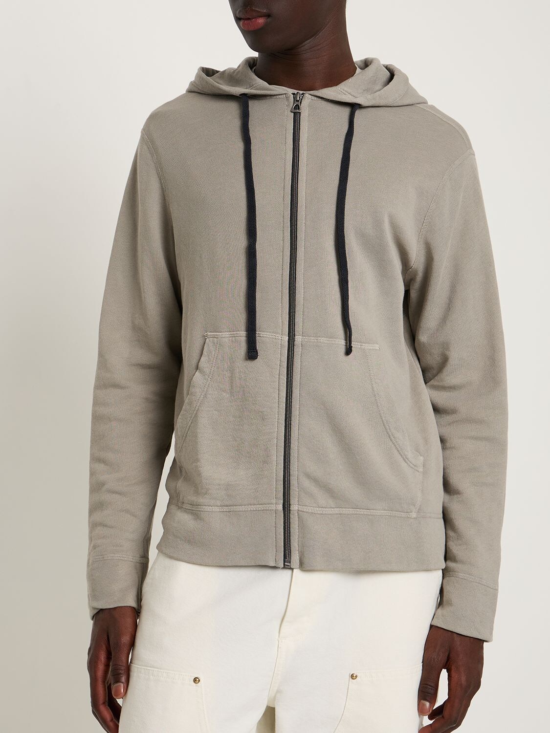 JAMES PERSE VINTAGE COTTON FRENCH TERRY ZIP HOODIE 
