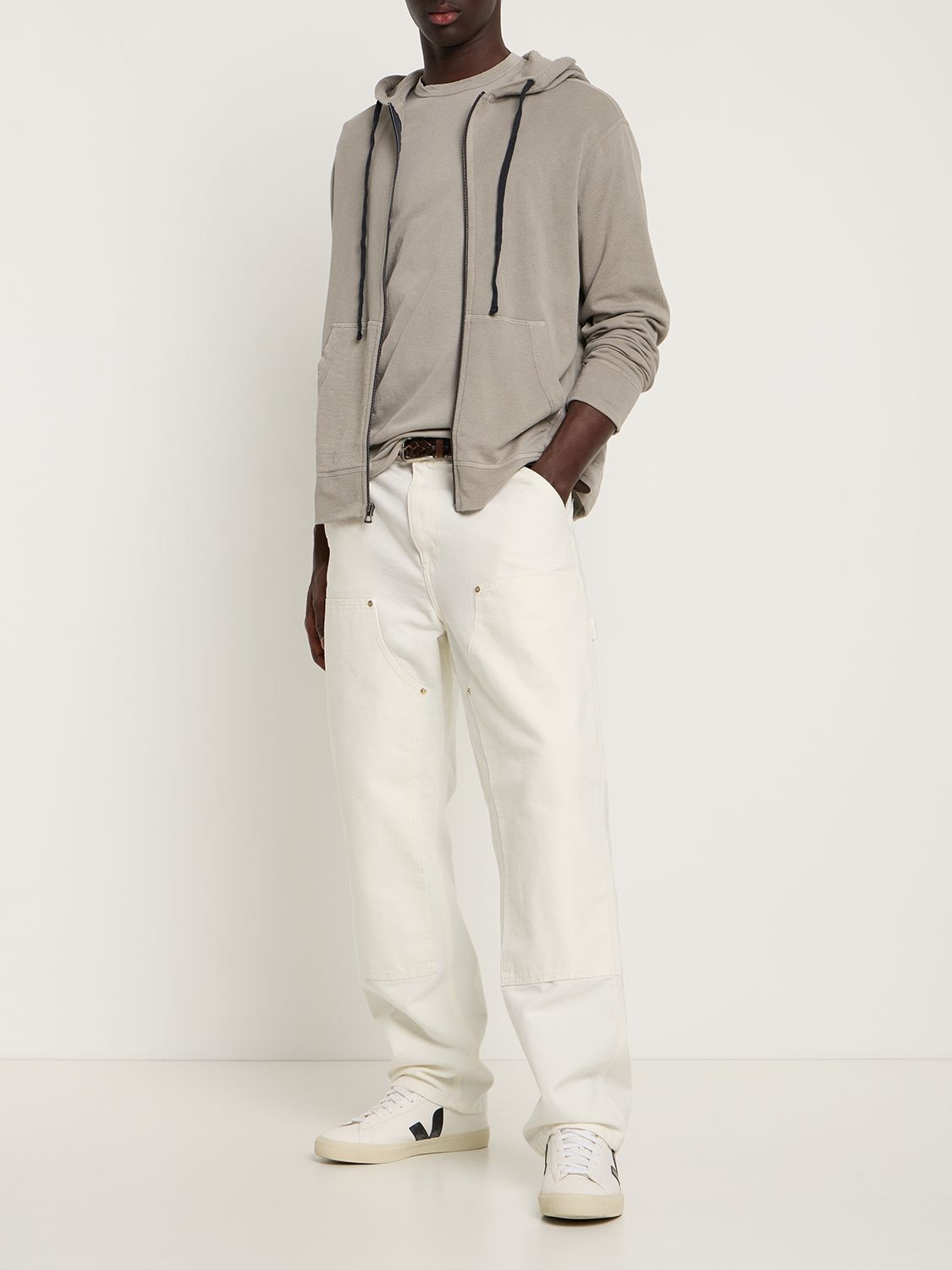 JAMES PERSE VINTAGE COTTON FRENCH TERRY ZIP HOODIE 