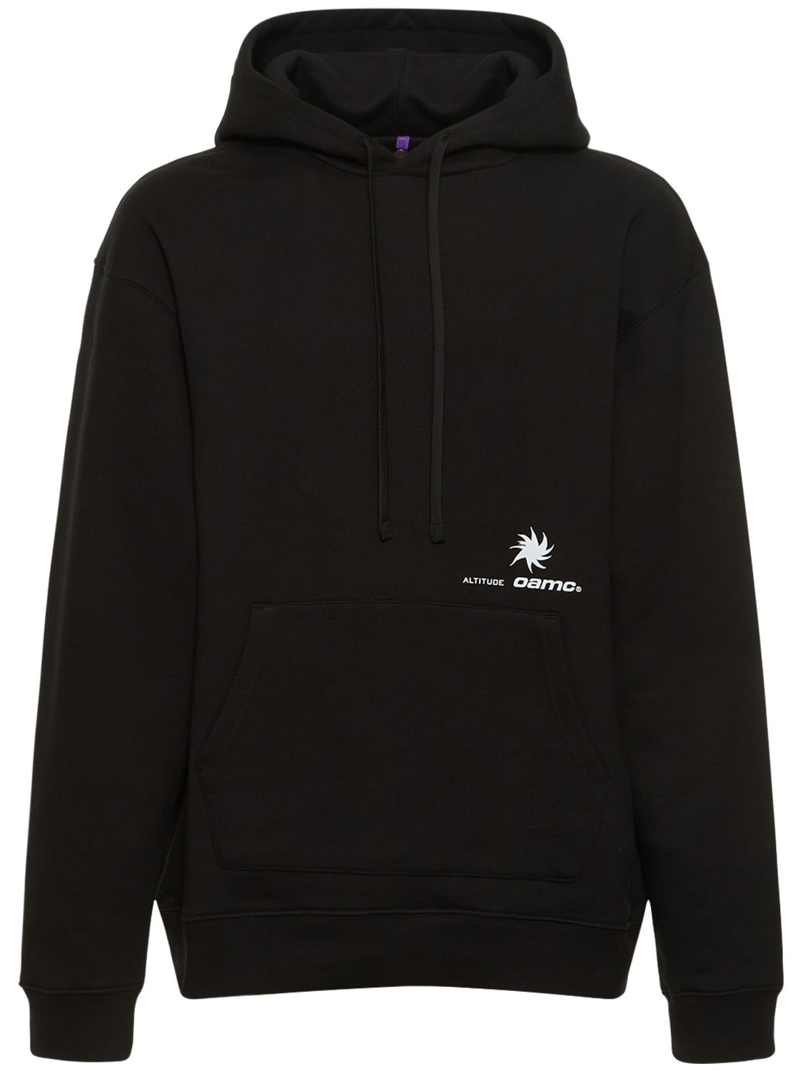 Oamc Albadune Cotton Hoodie In Black
