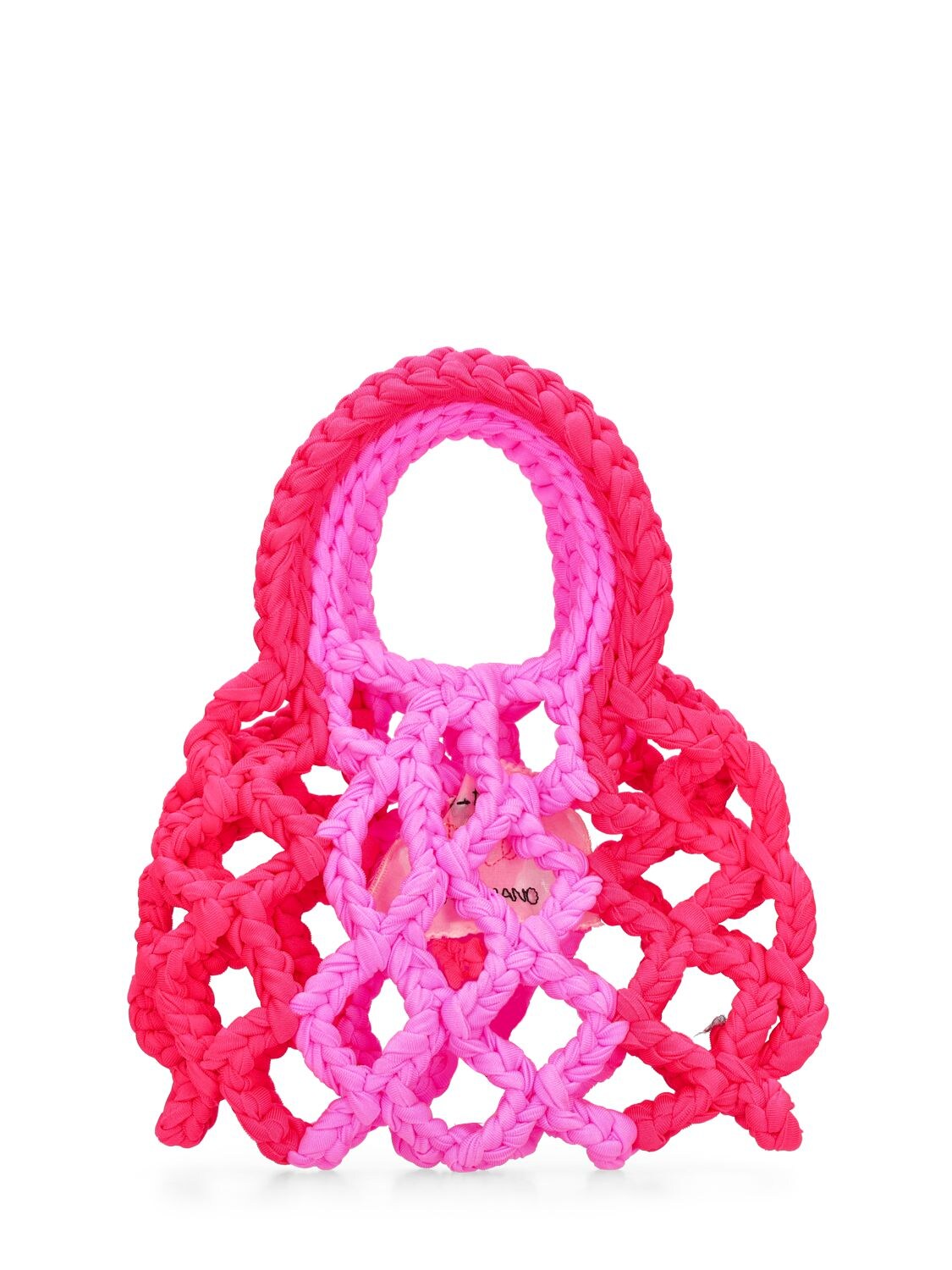 Forte Forte Bi-colored Crochet Top Handle Bag In Multicolor