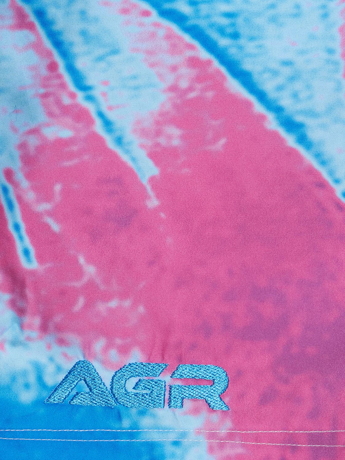 Agr Pink & Blue Pattern Swim Shorts In Pink,blue