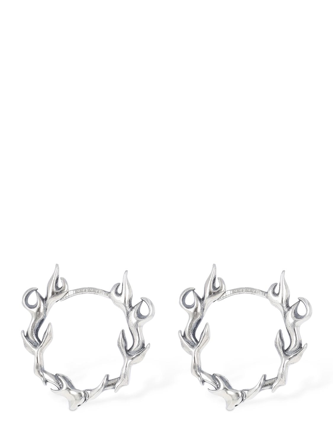 Kusikohc Silver Flame Earrings In Silber