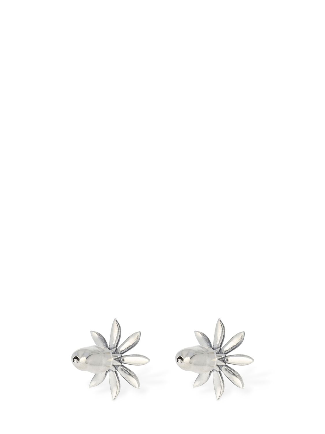Shop Kusikohc Flower Stud Earrings In Silber