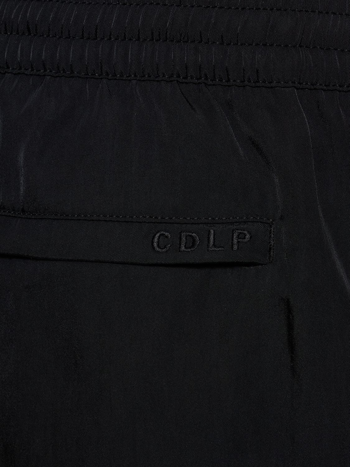 Shop Cdlp Econyl Satin Twill Swim Shorts In Black