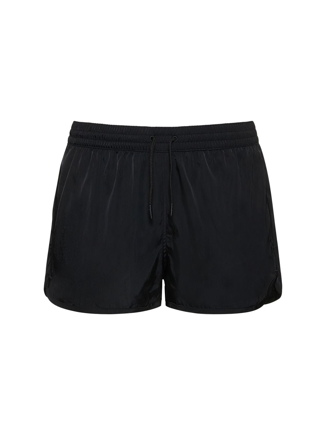 Shop Cdlp Econyl Satin Twill Swim Shorts In Black