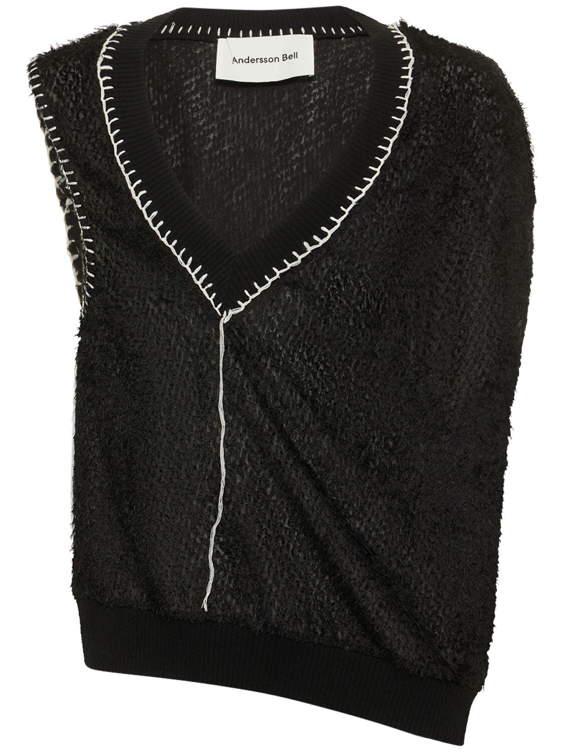 ANDERSSON BELL V-neck Knit Mesh Vest