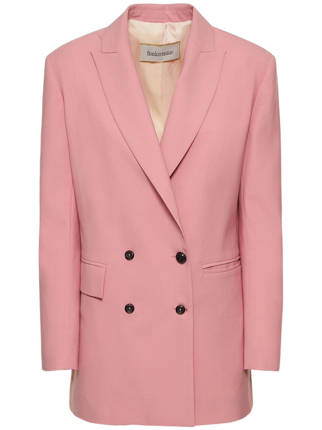 Frankremme Pleun Oversized Stretch Wool Blazer In Pink
