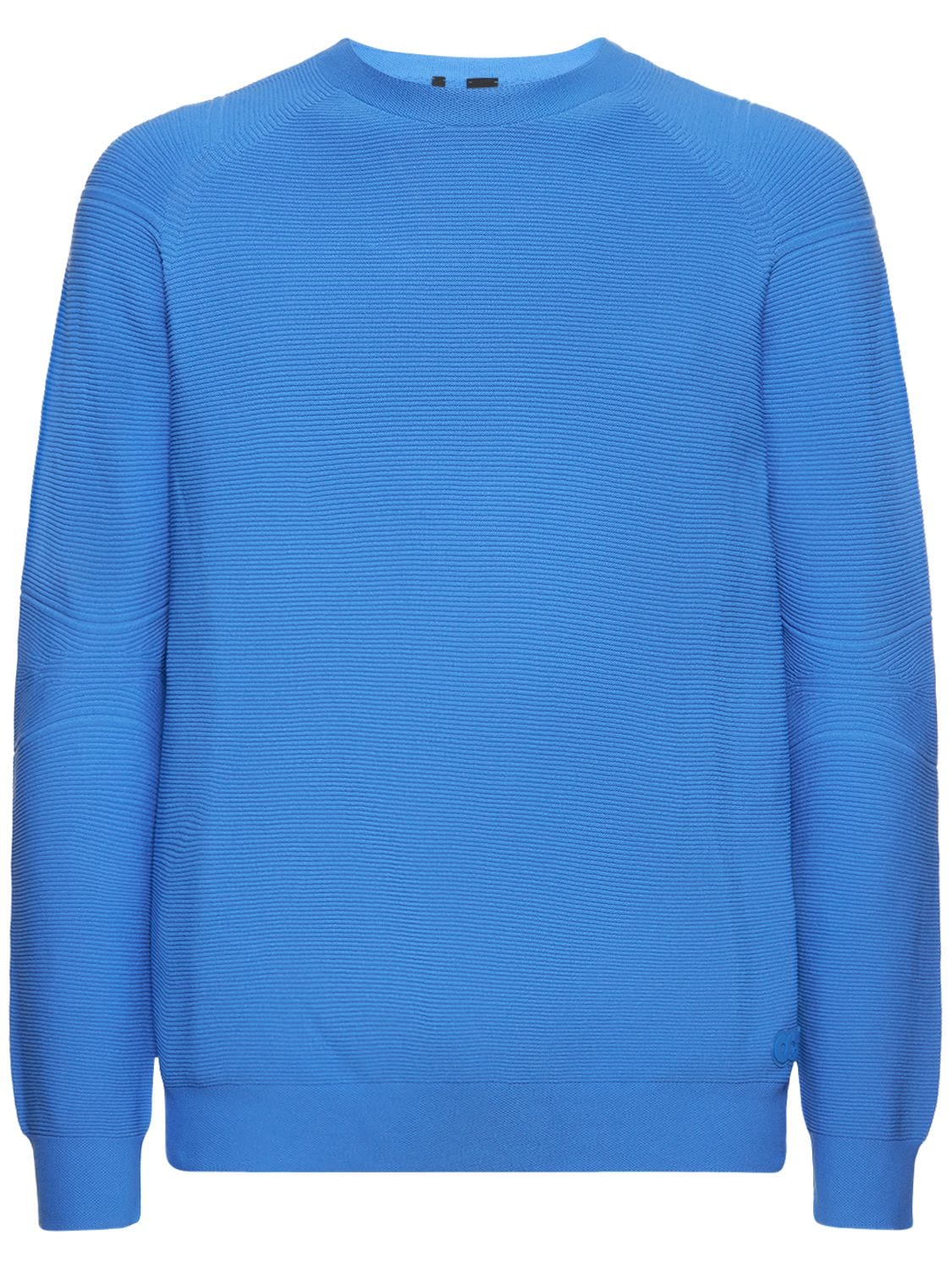 Alphatauri Seamless 3d Knit Crewneck Sweater In Sky Blue