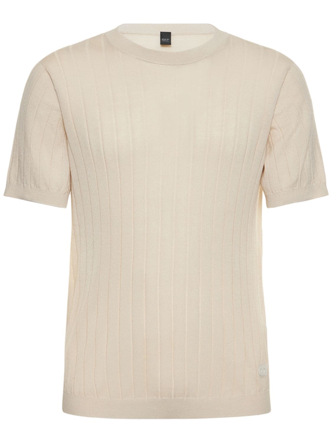 Alphatauri Seamless 3d Cashmere Coolmax Knit Top In Off White