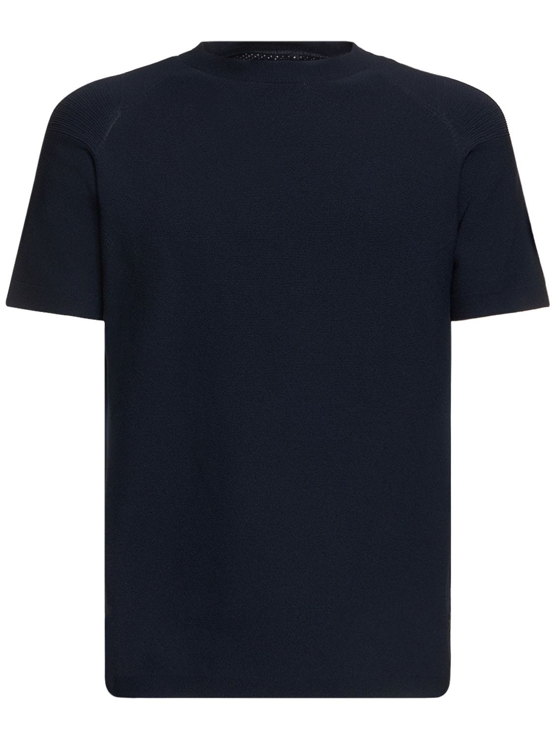 Alphatauri 3d Knit T-shirt In Navy