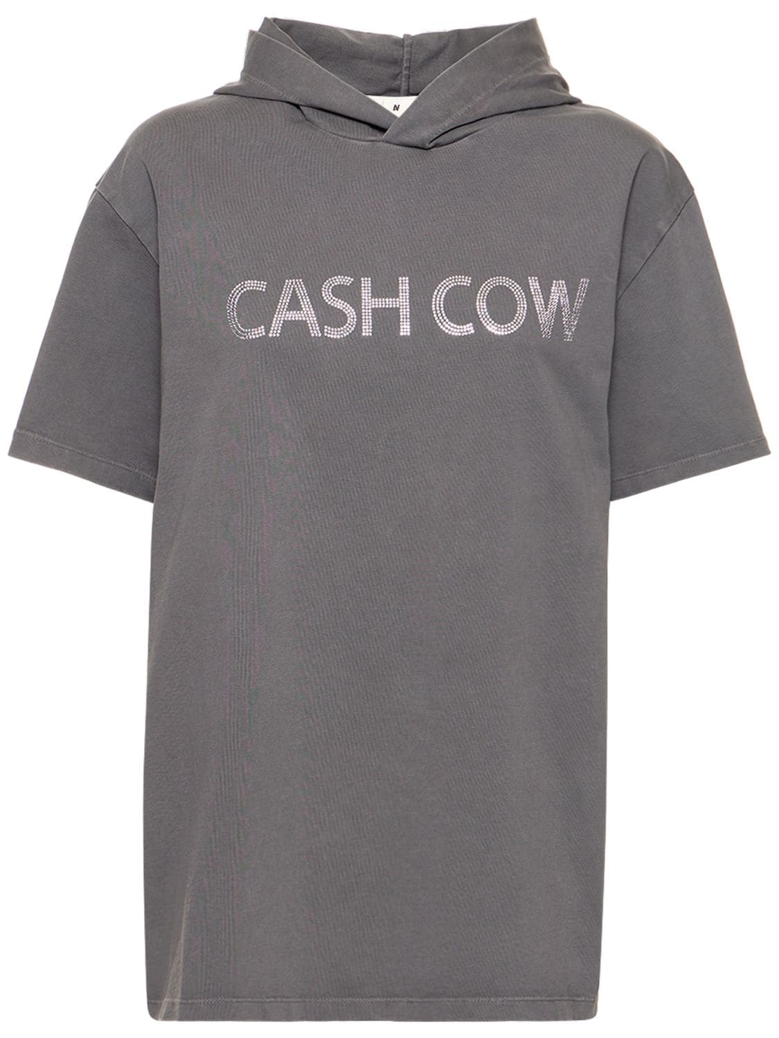 Cash Cow Hooded Cotton T-shirt – WOMEN > CLOTHING > SWEATSHIRTS