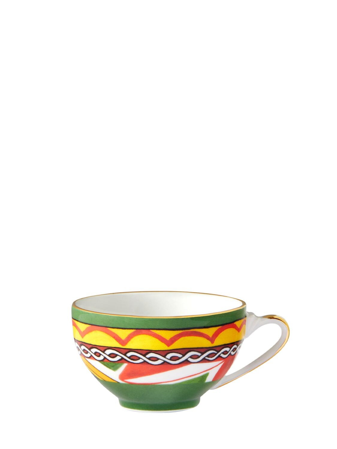 Shop Dolce & Gabbana Limoni Porcelain Cup & Saucer In Multicolor