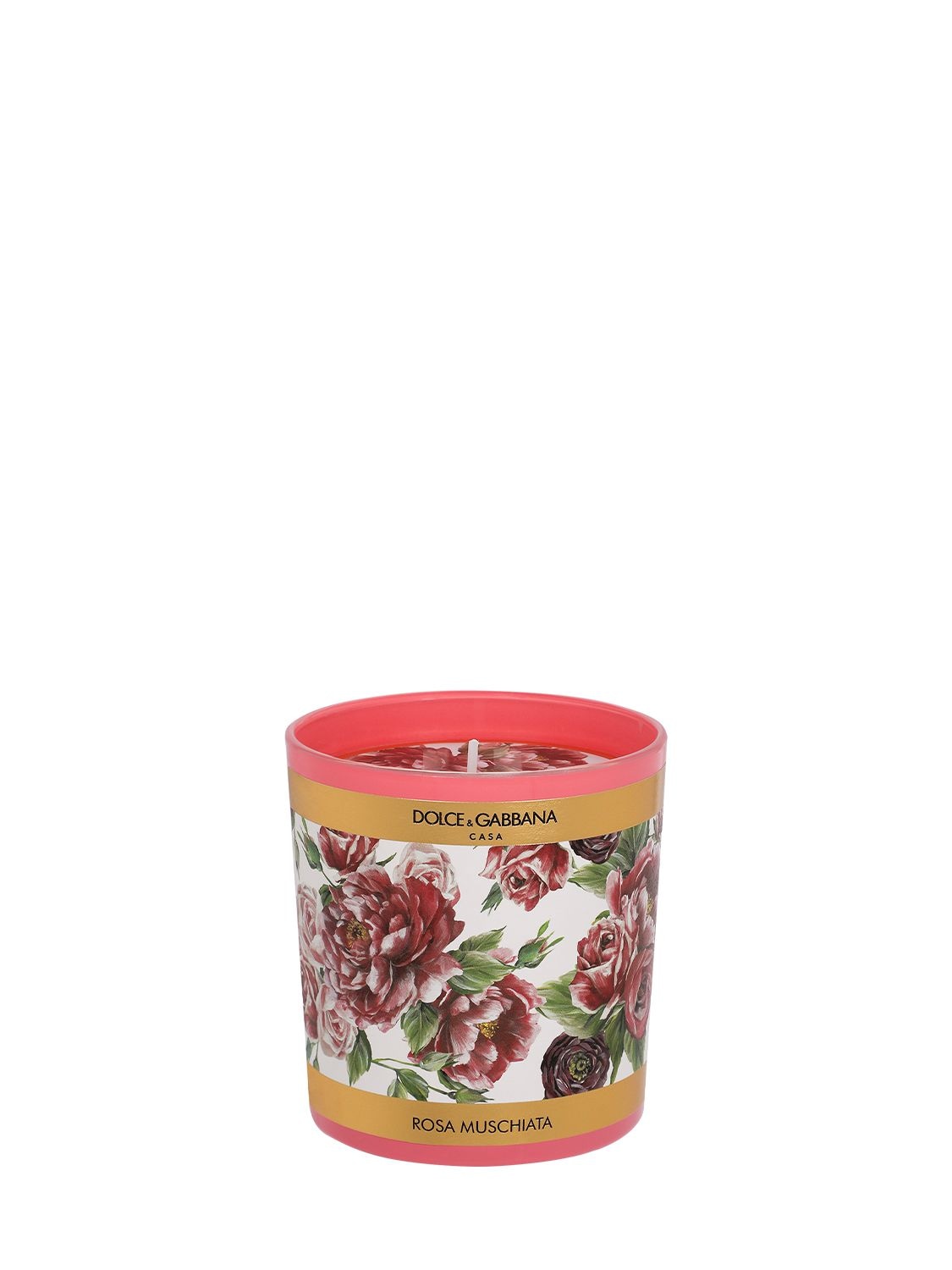 Dolce & Gabbana Musk Rose Scented Candle In Pink