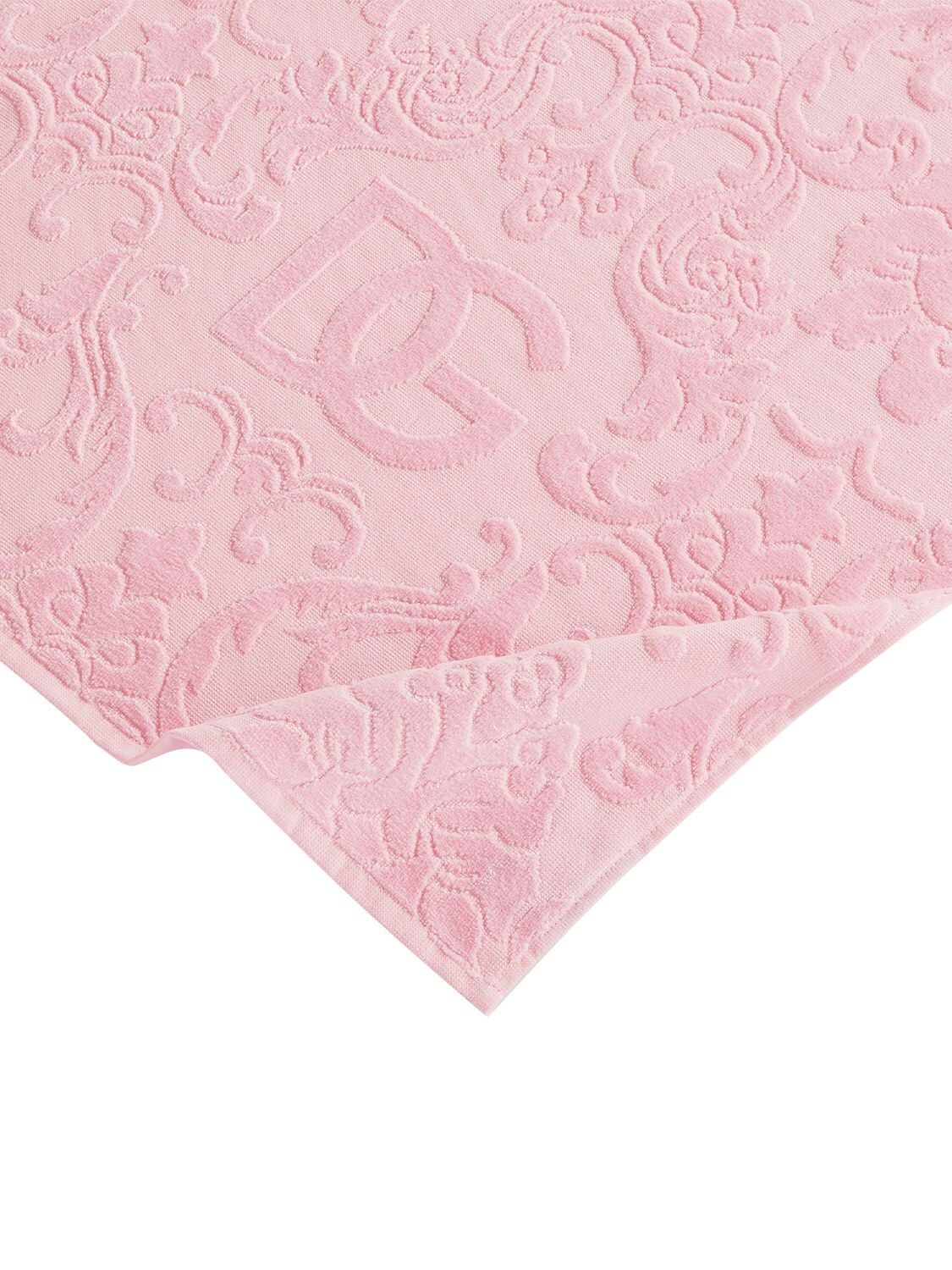 Shop Dolce & Gabbana Set Of 5 Cotton Jacquard Towels In Pink
