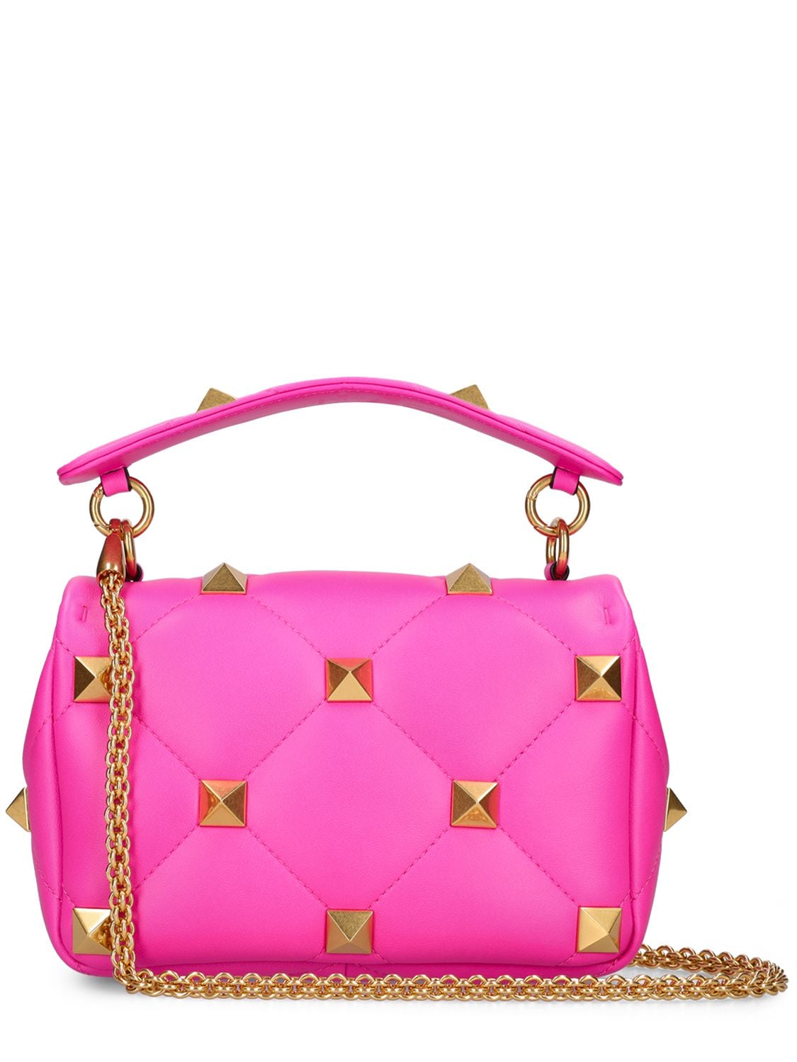 Valentino Garavani Women's Hot Pink Roman Stud Large Shoulder Bag | by Mitchell Stores