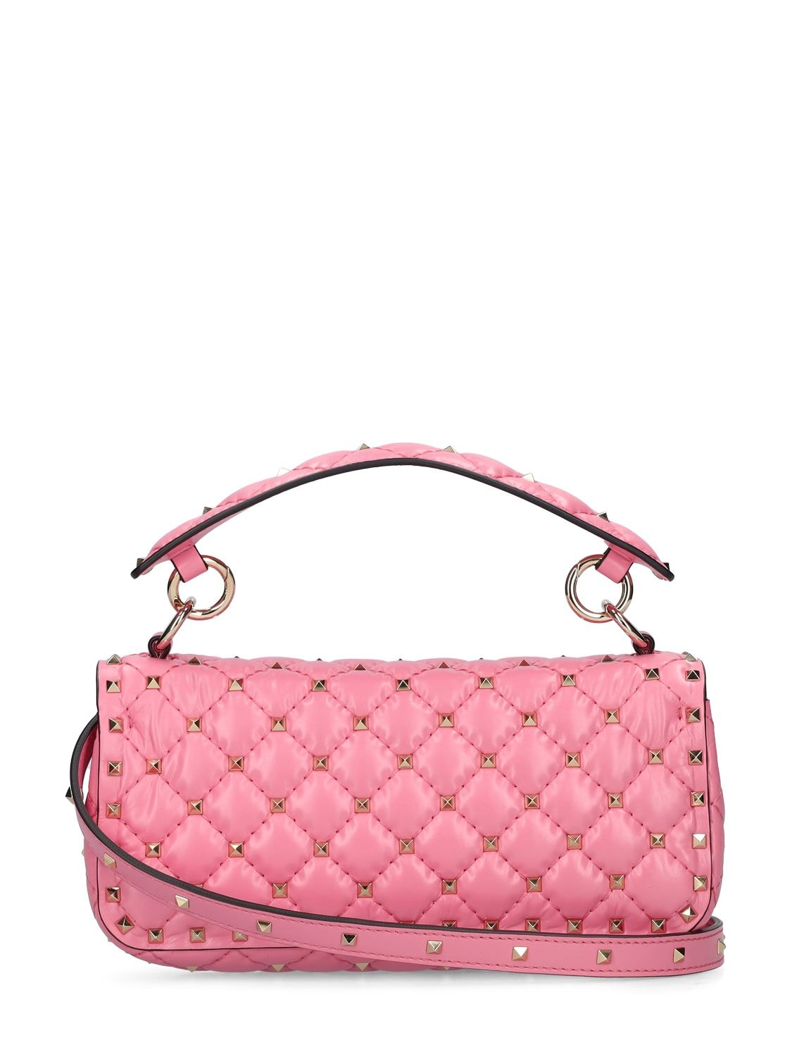Shop Valentino Rockstud Spike Small Shoulder Bag In Pink