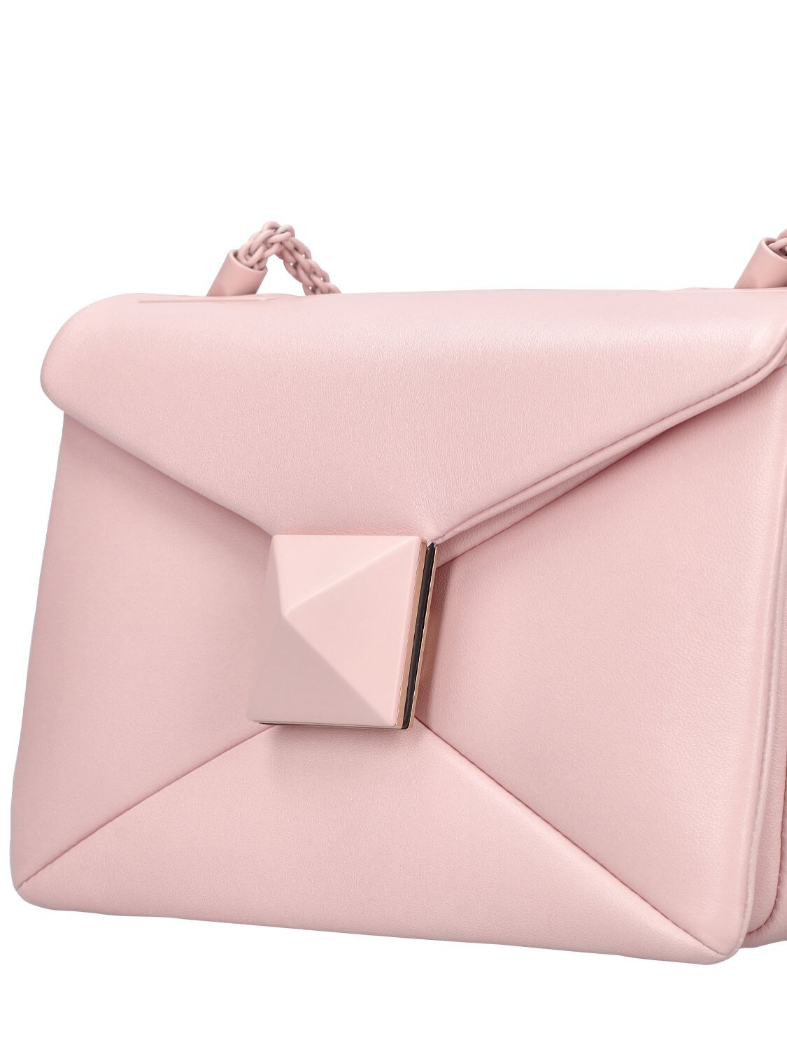 Shop Valentino One Stud Small Nappa Shoulder Bag In Pink