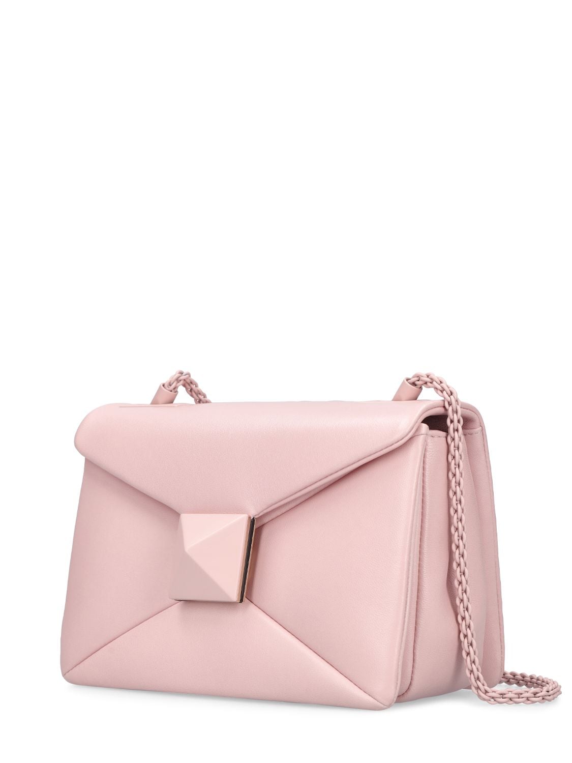 Shop Valentino One Stud Small Nappa Shoulder Bag In Pink