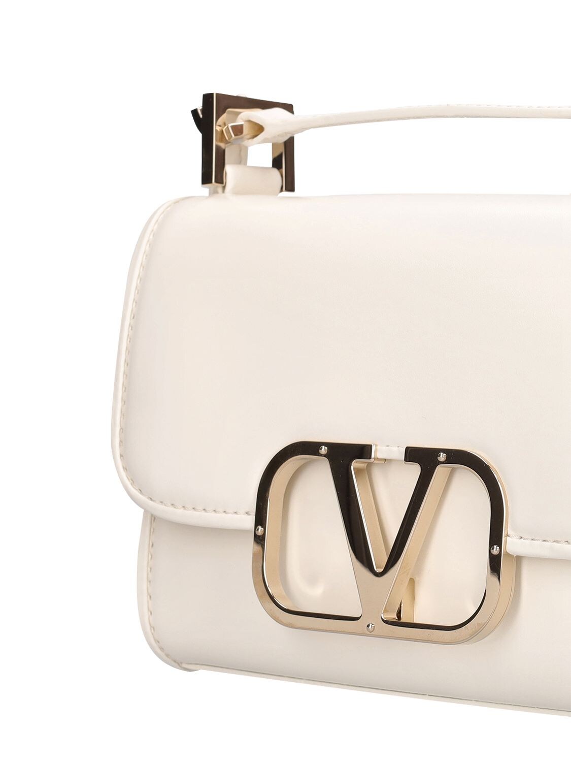 Valentino Garavani Vlogo Type Small Shoulder Bag In Ivory | ModeSens