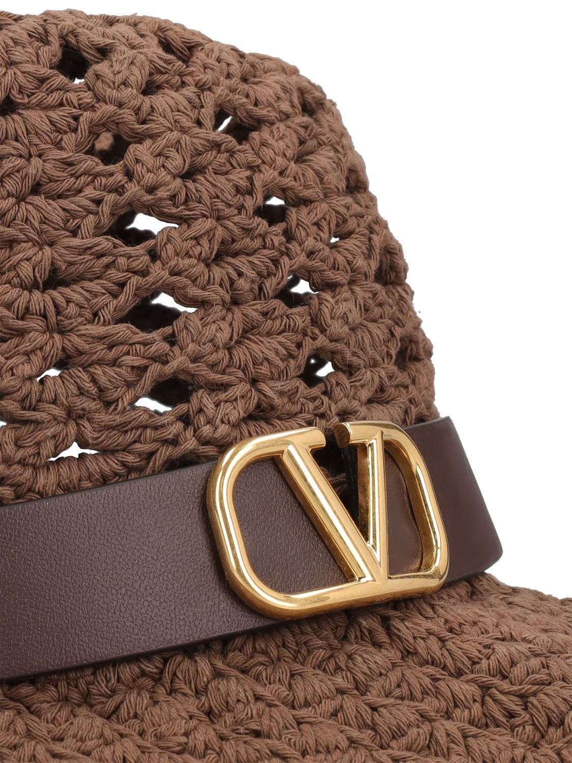 Shop Valentino Vlogo Signature Fedora Hat In Brown