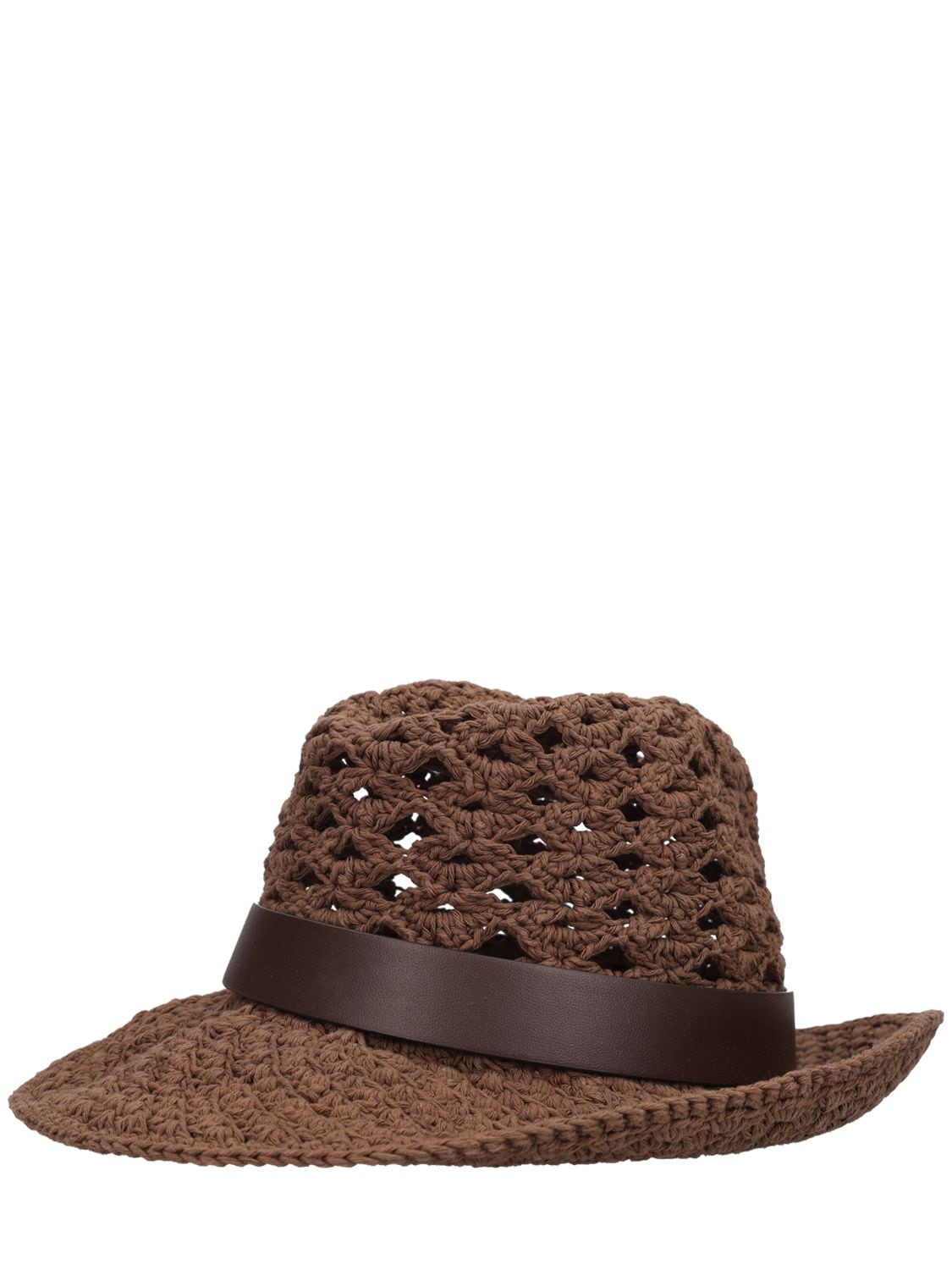 Shop Valentino Vlogo Signature Fedora Hat In Brown