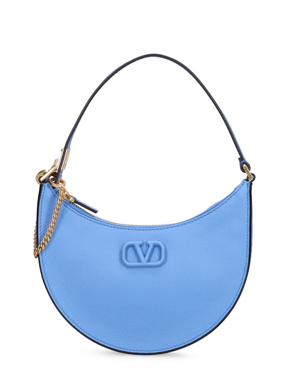 Valentino Garavani - Small Vsling grained-texture Tote Bag - Women - Calf Leather/Nappa Leather - One Size - Blue