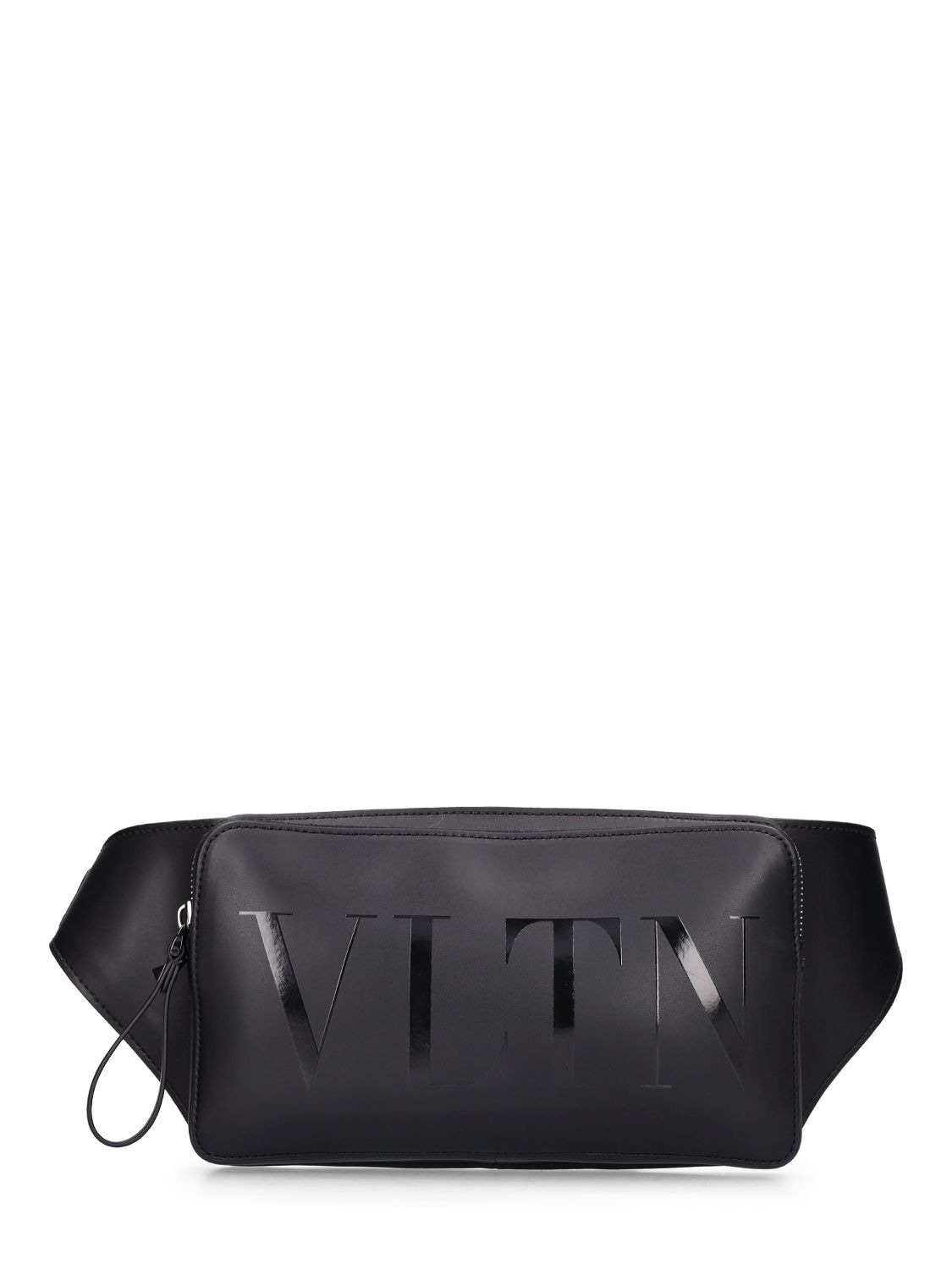 Valentino Garavani Vltn Leather Belt Bag In Black
