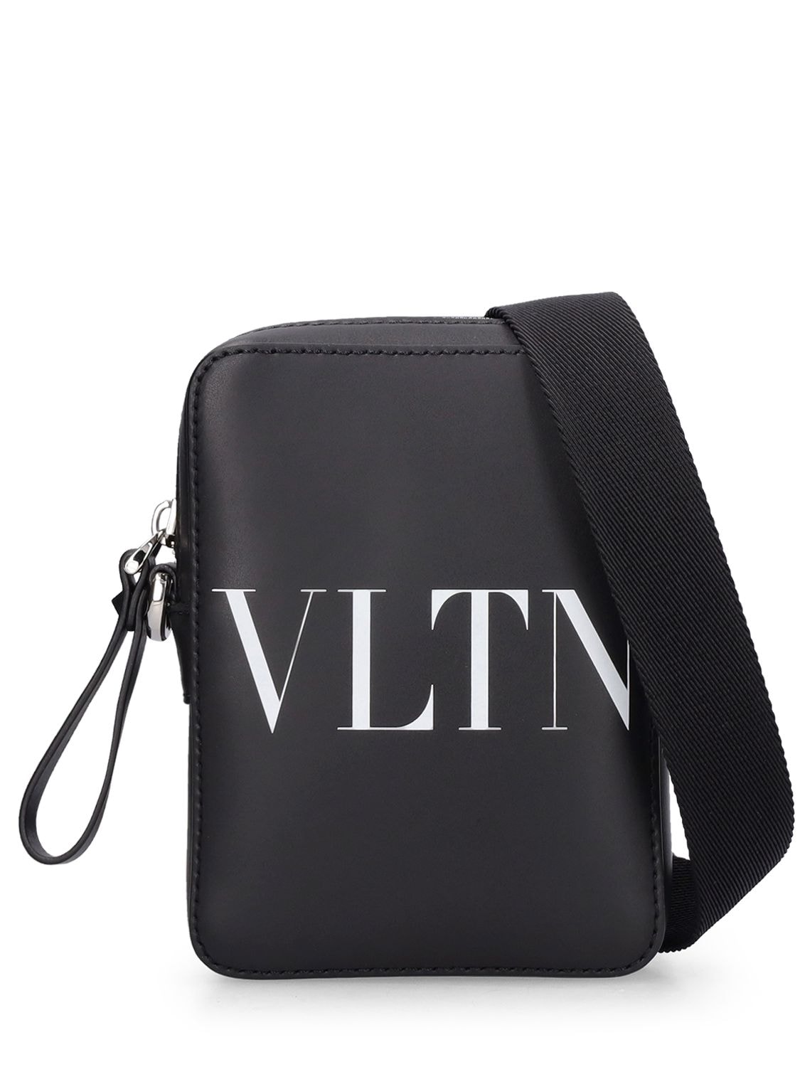 Valentino Garavani Vltn Small Leather Crossbody Bag In Black,white ...