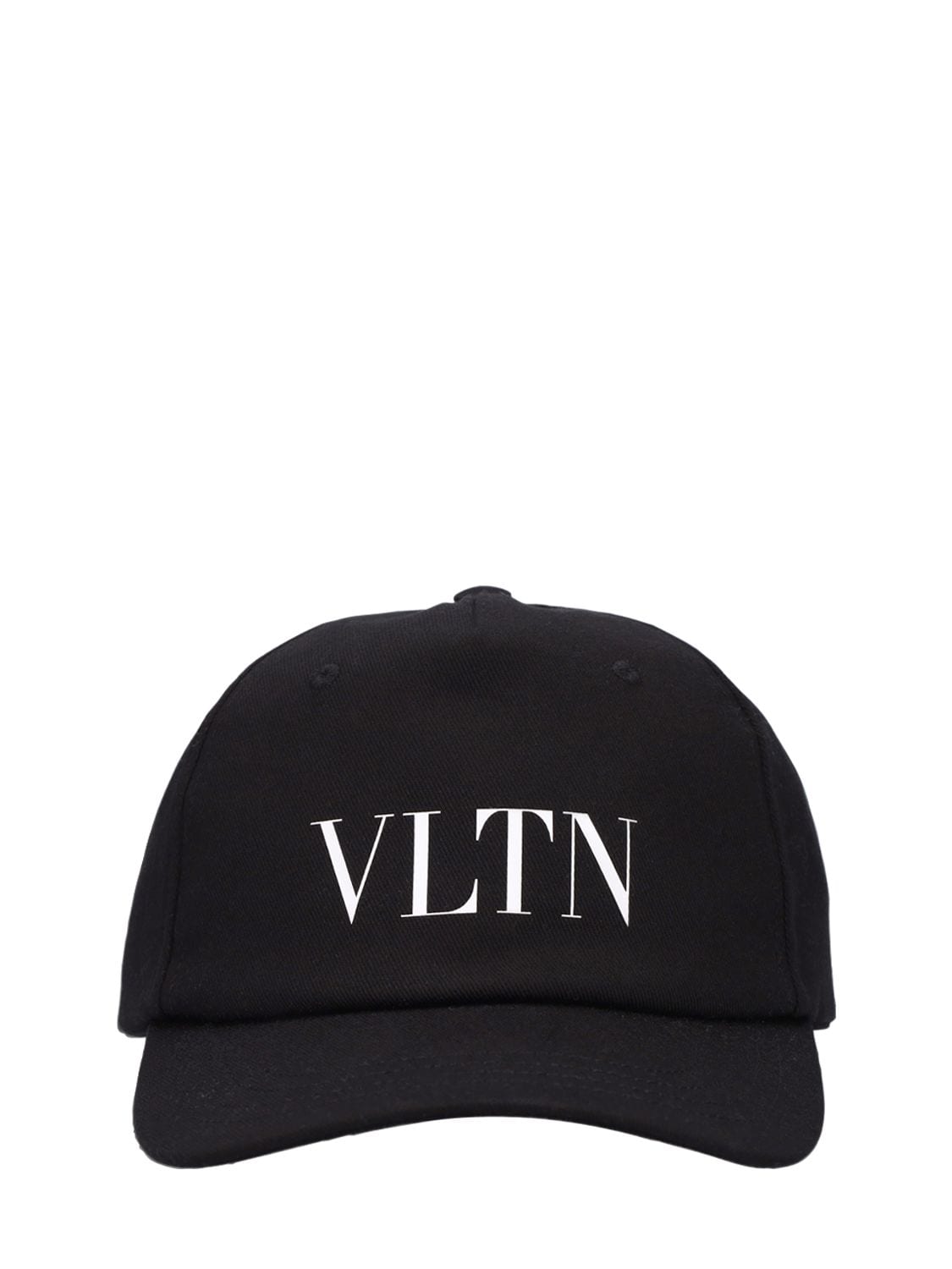 Valentino Garavani Vltn Baseball Cotton Hat In Black,white