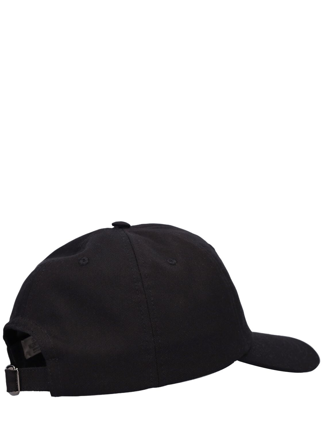 Shop Valentino Vltn Baseball Cotton Hat In Black,white