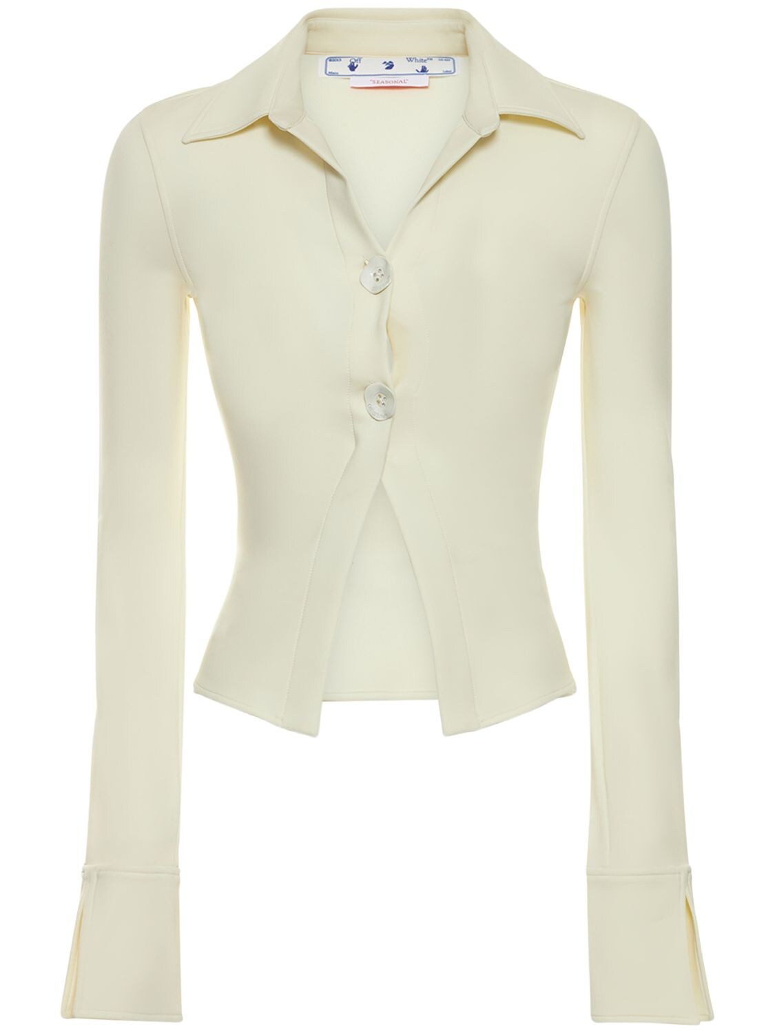 Off-white Sleek Long-sleeved Shirt In White