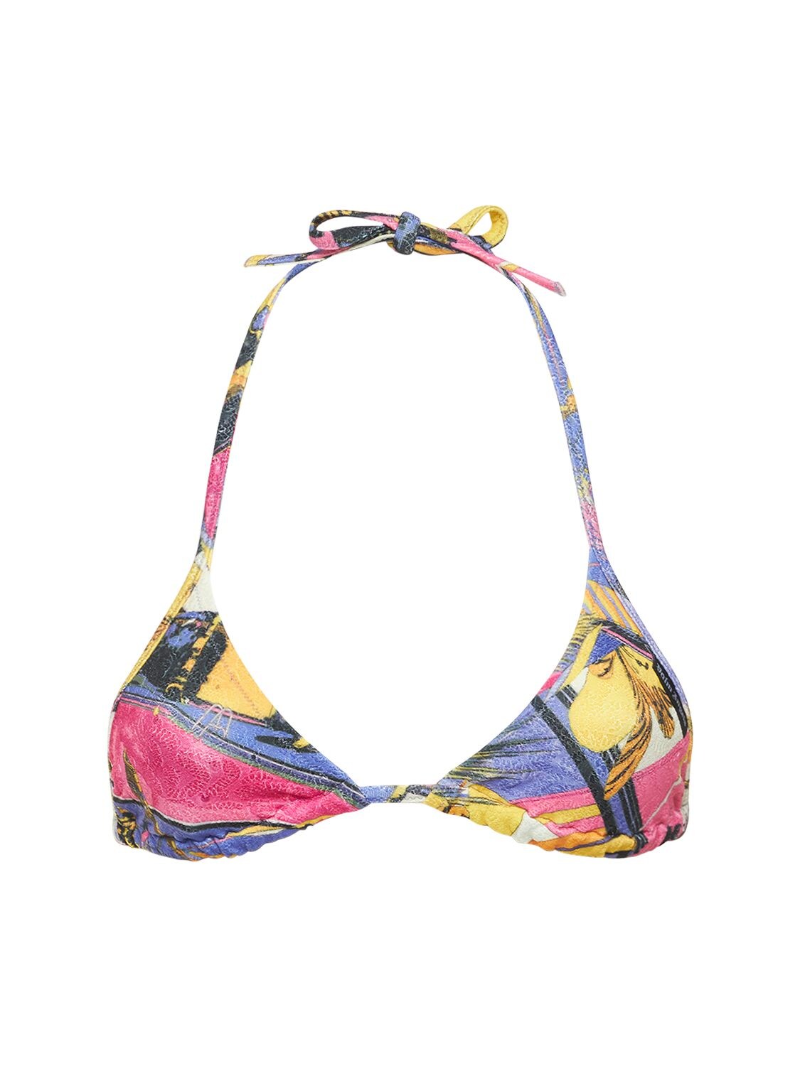 Miami Printed Triangle Bikini Top