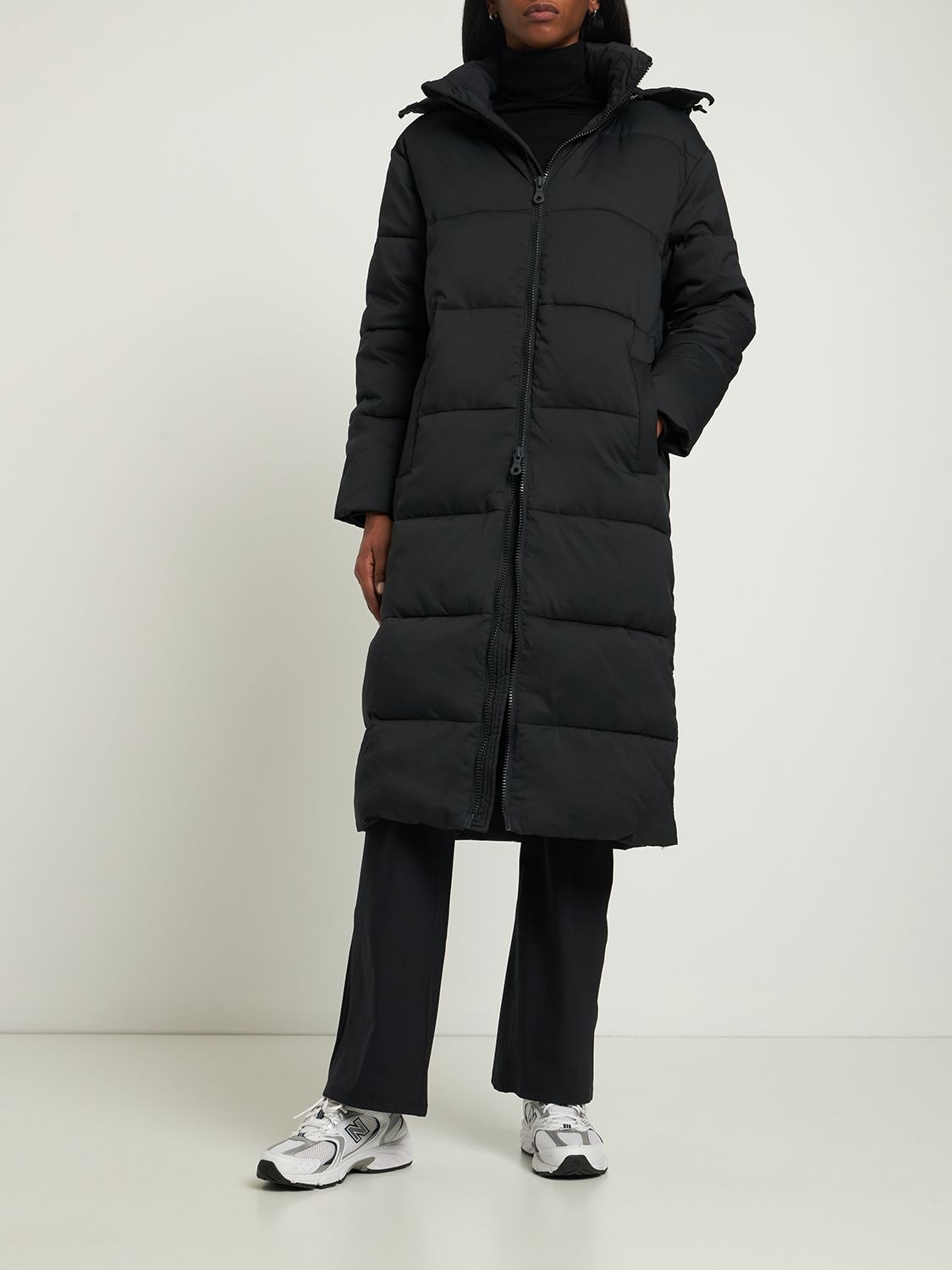 Girlfriend Collective Long Nylon Puffer Jacket