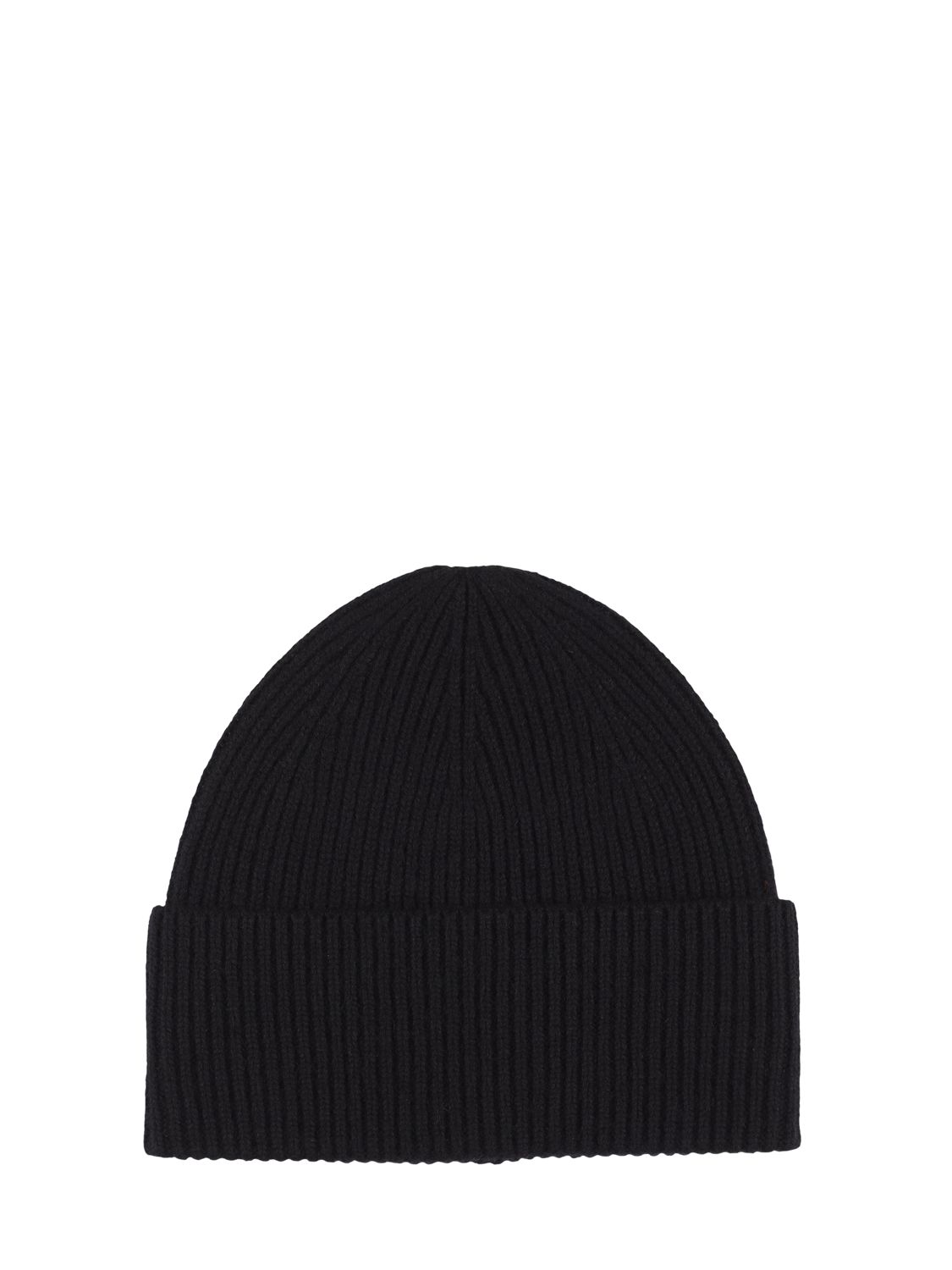 Totême Ribbed Cashmere Beanie Black In Black