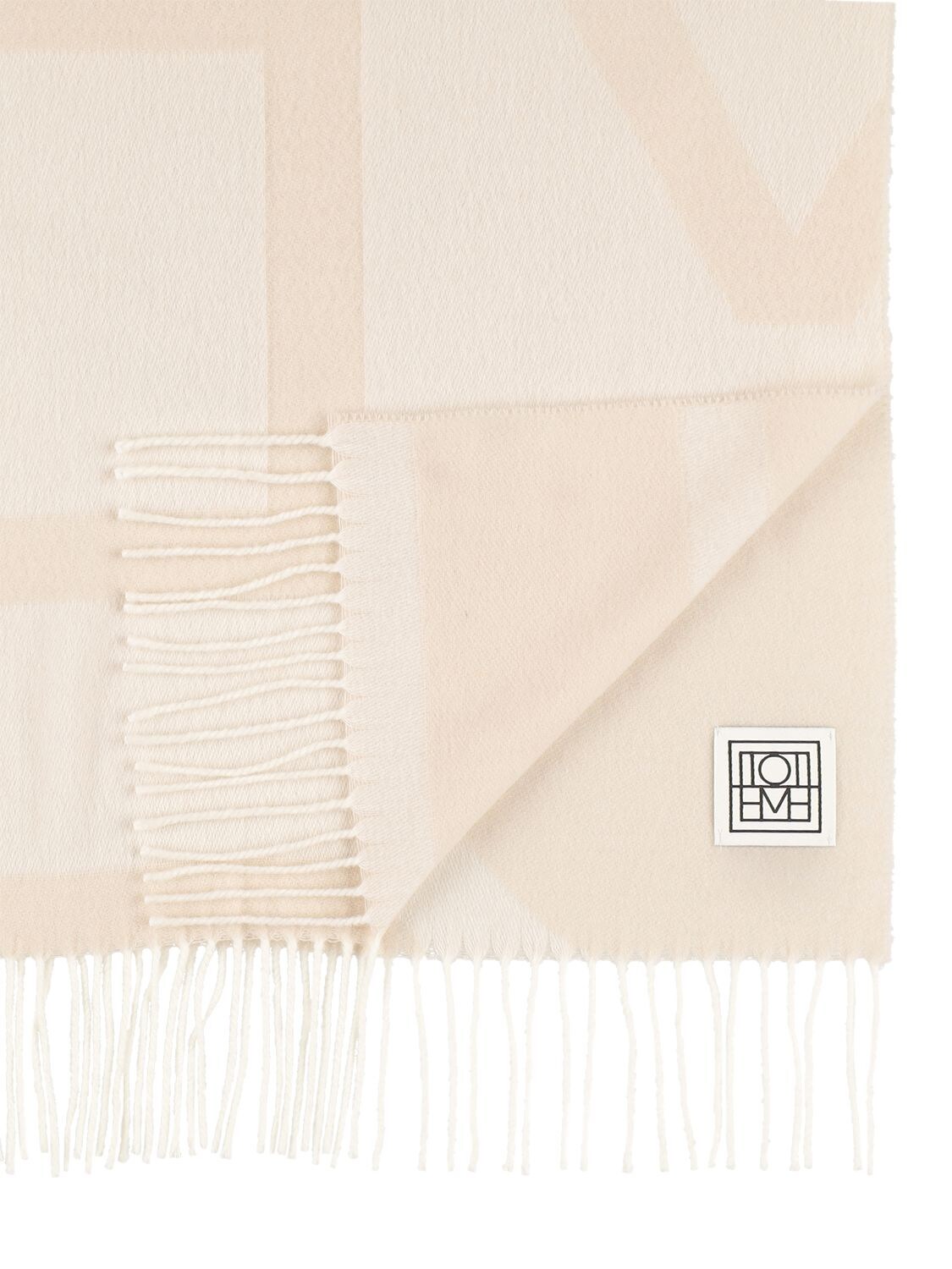 Monogram jacquard wool scarf – Totême