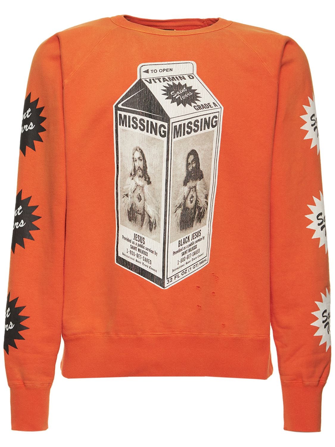 Saint Michael Denim Tears X Sweatshirt In Orange | ModeSens