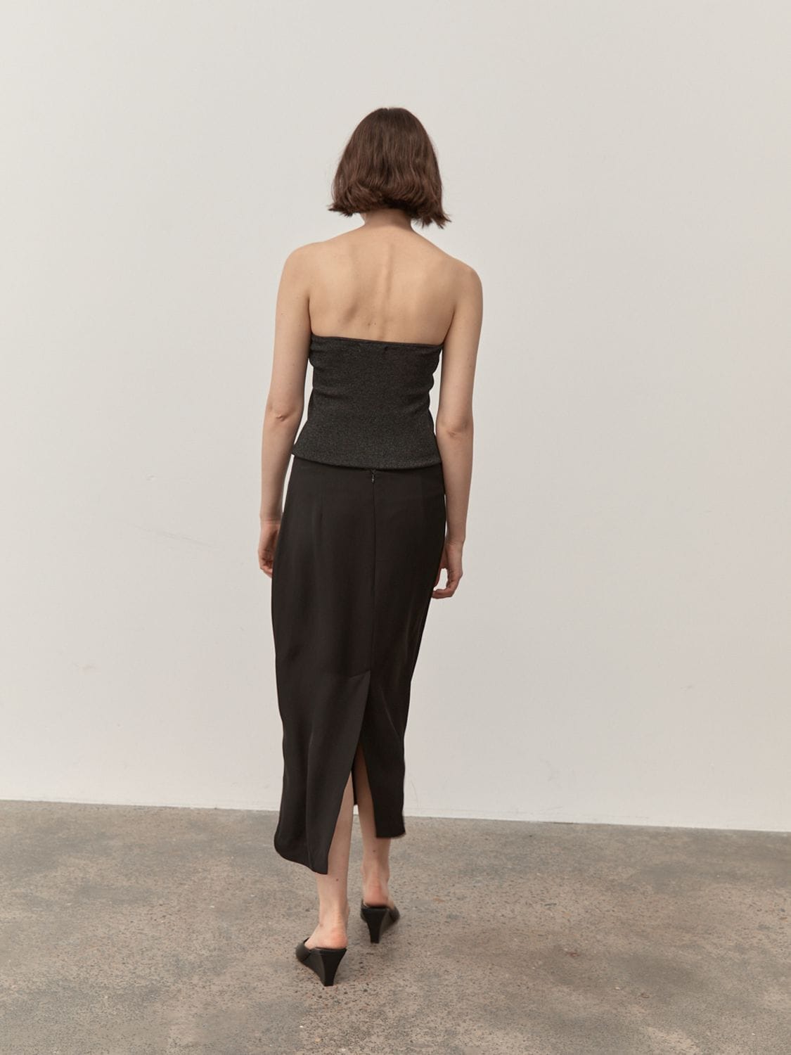 ST.AGNI LOW WAIST MIDI PENCIL SKIRT 