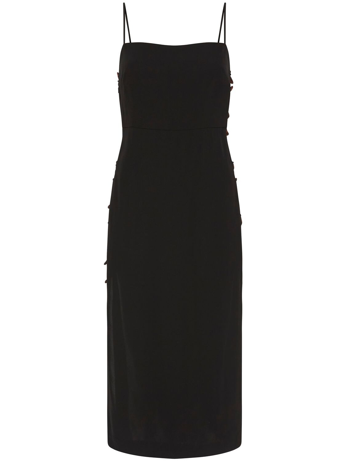 St.agni Midi Dress W/ Link Details In Black