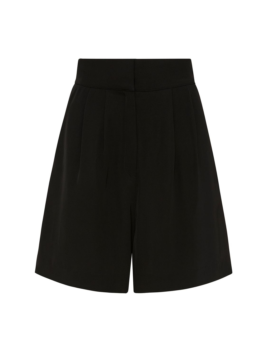St.agni High Waist Pleated Shorts In Black