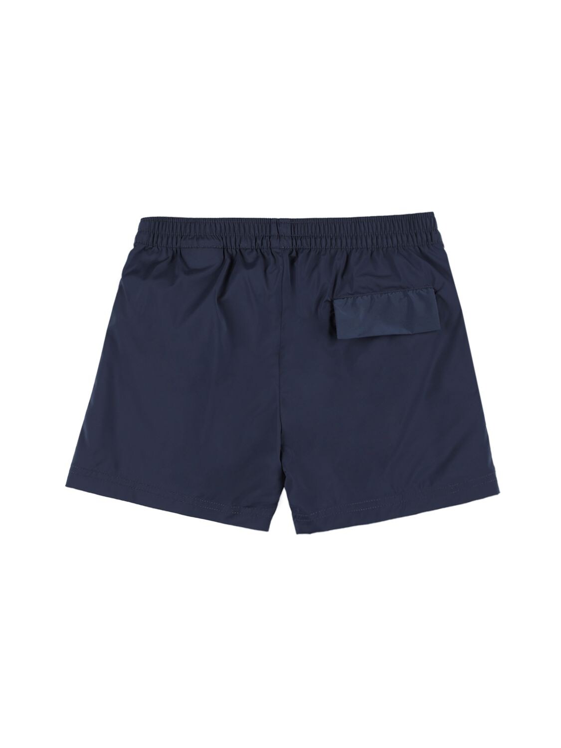 Shop Palm Angels Logo Print Nylon Swim Shorts In Navy