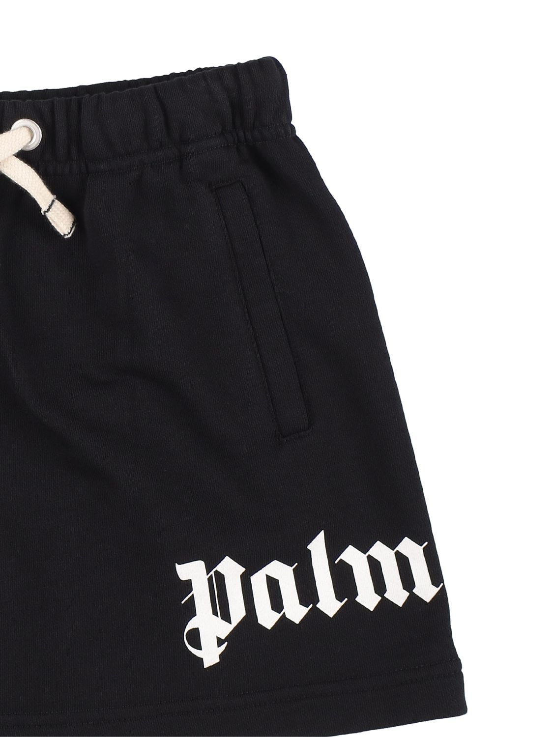Shop Palm Angels Logo Cotton Sweat Skirt In Black