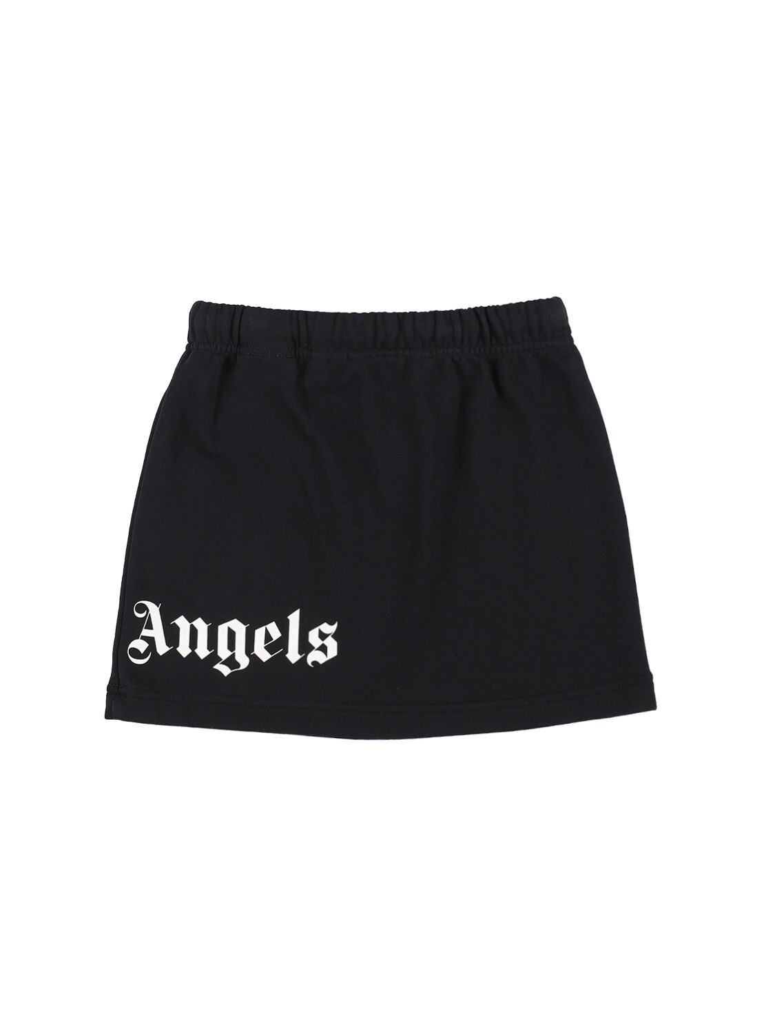 Shop Palm Angels Logo Cotton Sweat Skirt In Black