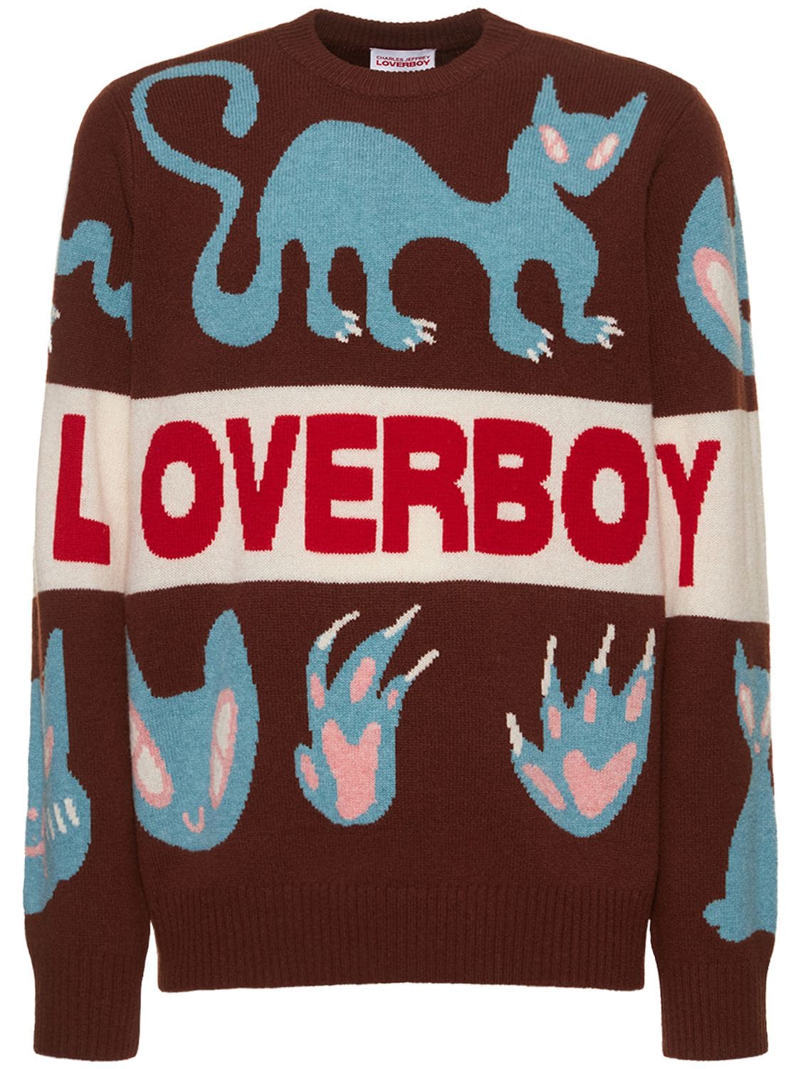 CHARLES JEFFREY LOVERBOY LOGO WOOL & RECYCLED POLY KNIT jumper