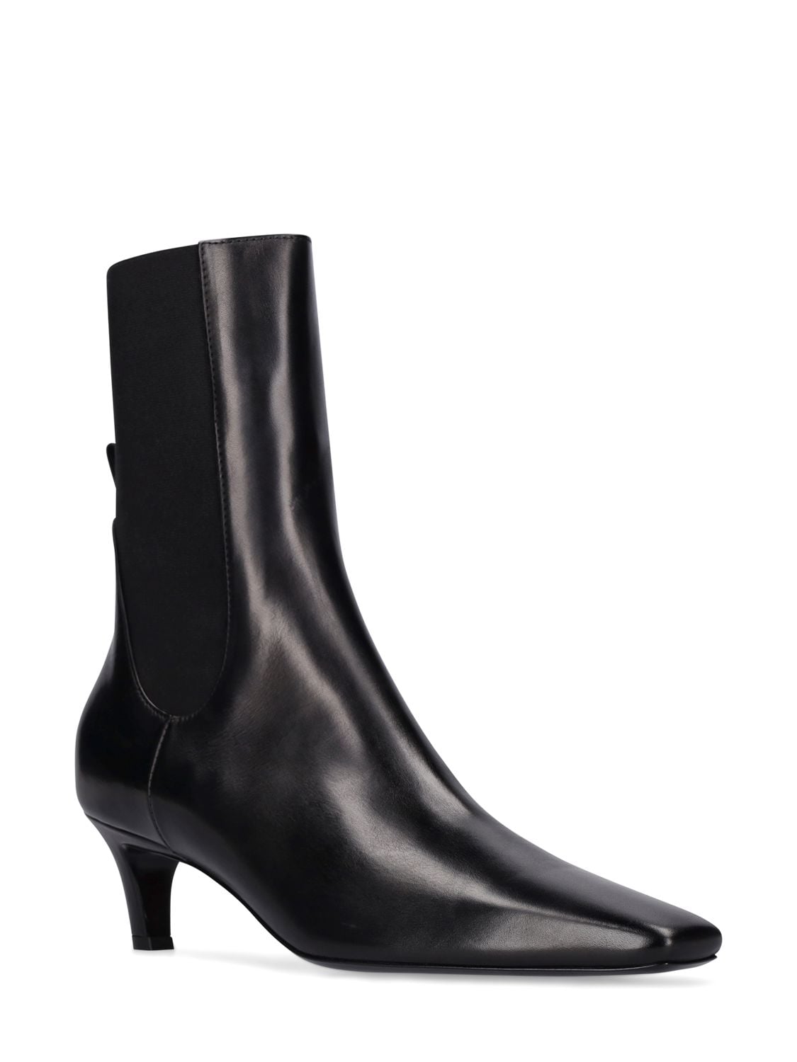 Shop Totême 50mm Leather Ankle Boots In Black