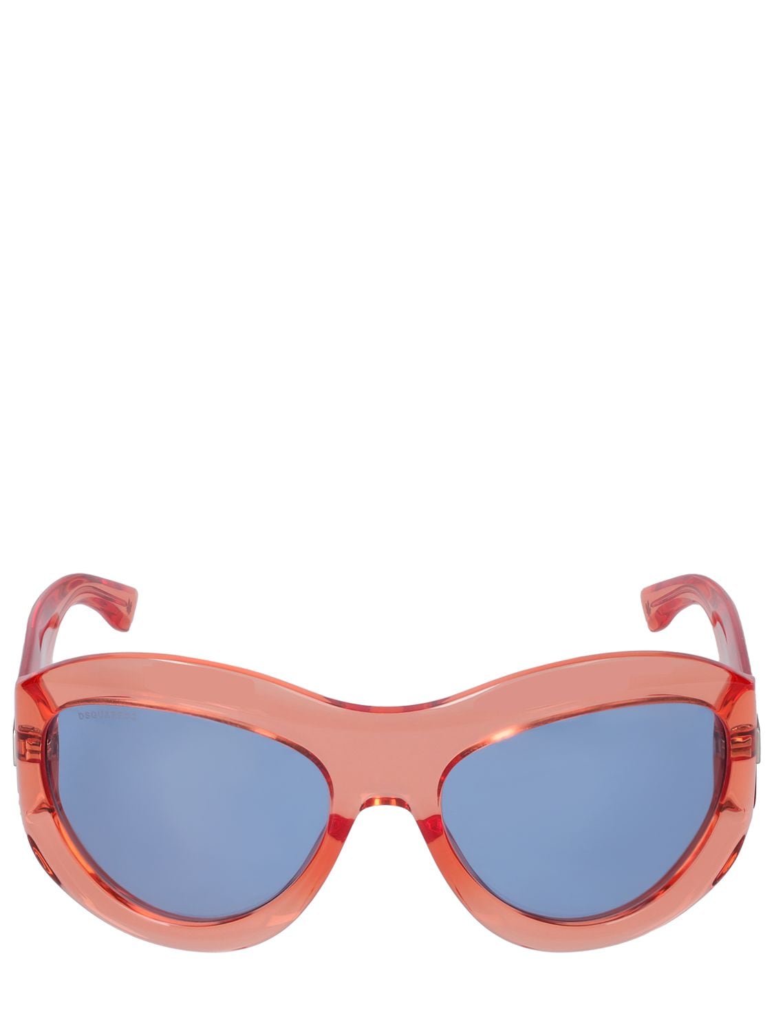 Dsquared2 D2 Oval Acetate Sunglasses In Orange,blue