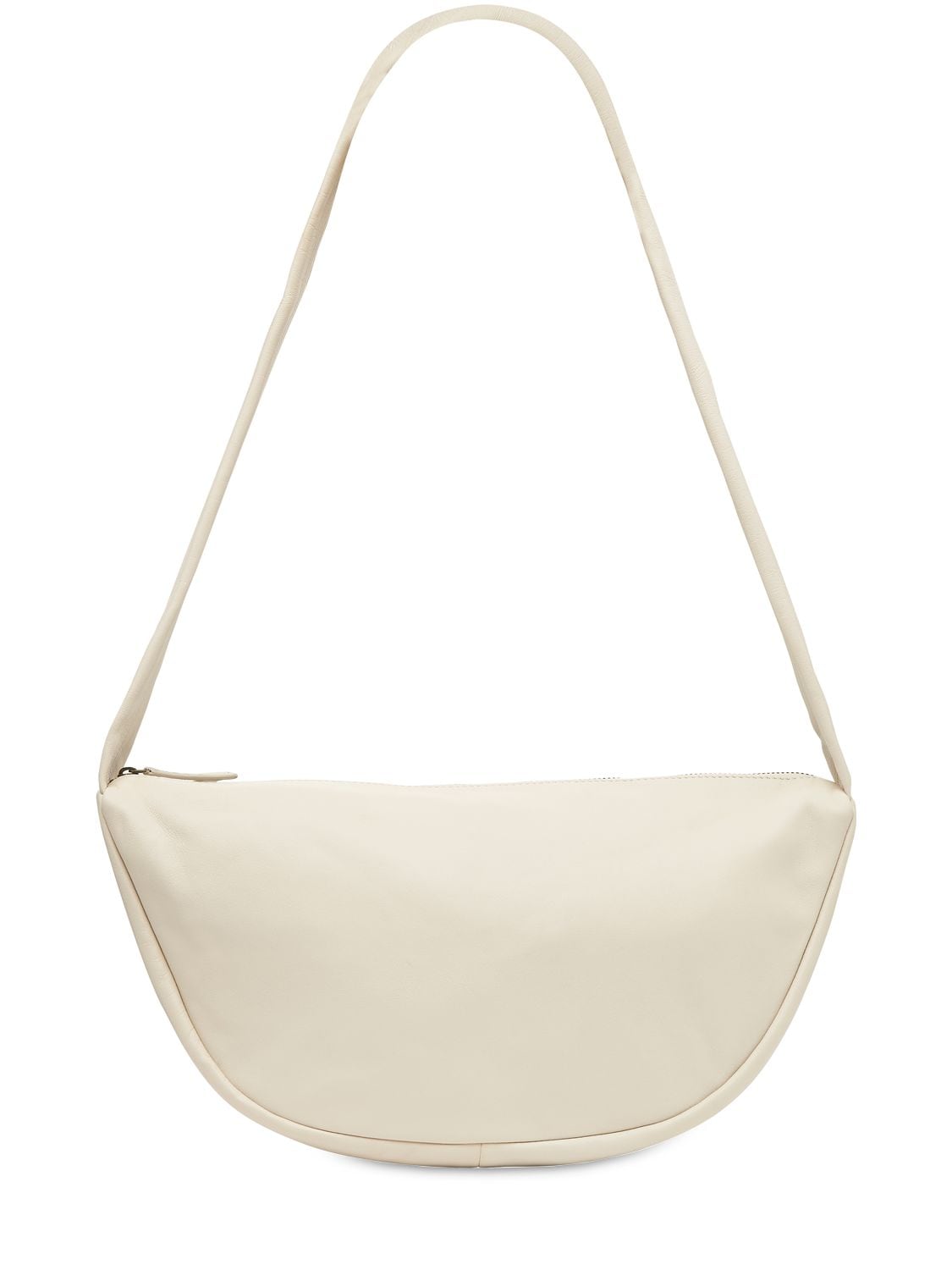 St.agni Small Crescent Leather Bag In White