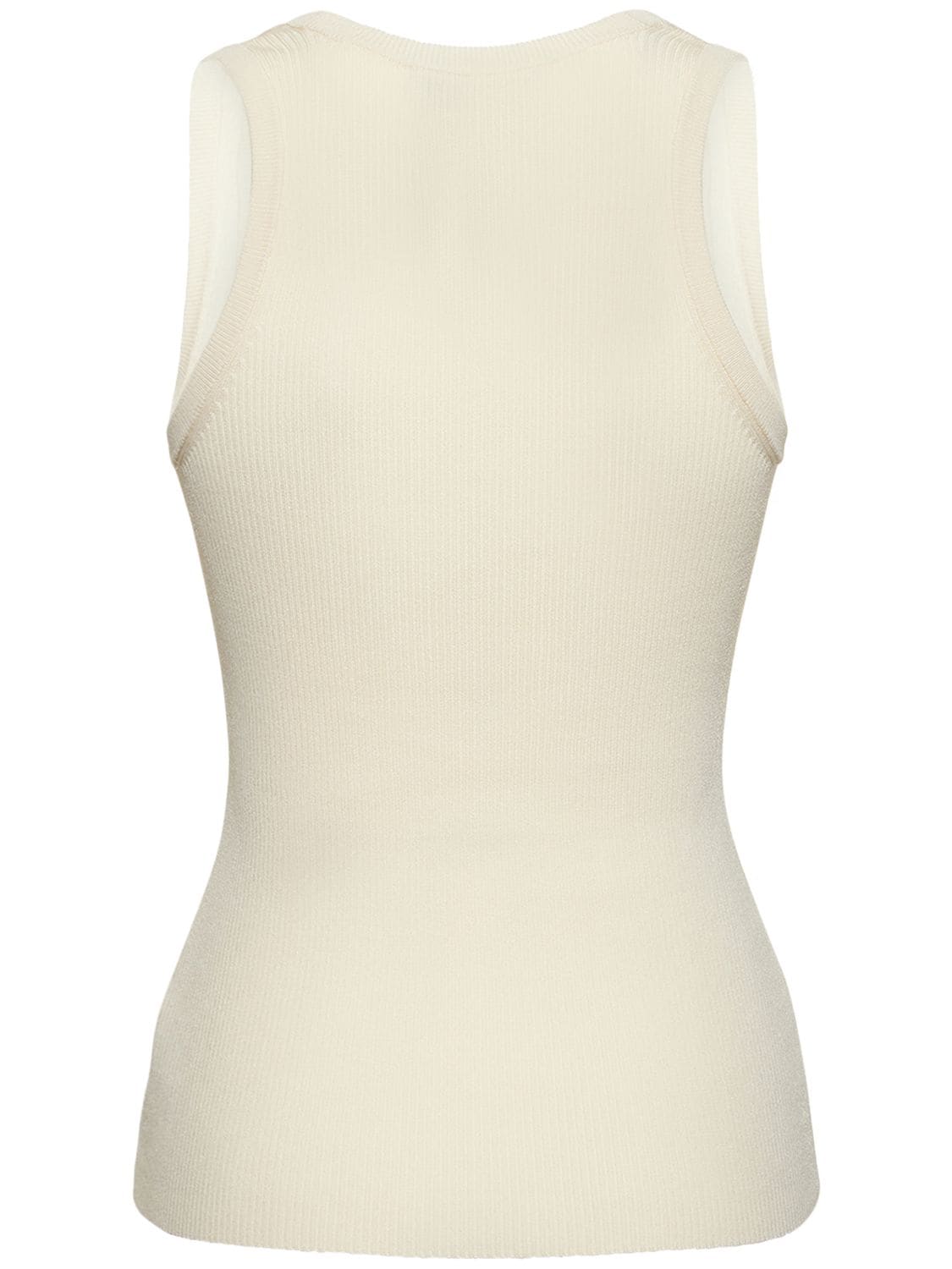 Shop Matteau Ribbed Viscose Jersey Tank Top In Ivory