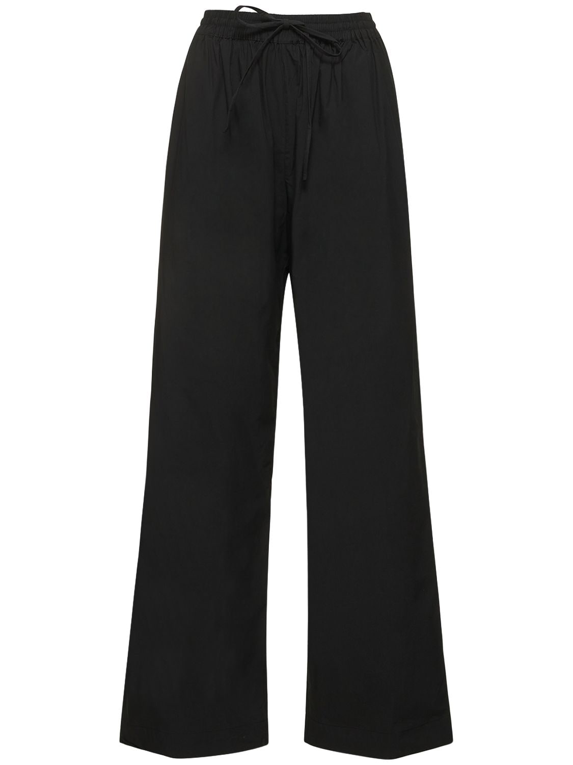 Matteau Cotton-poplin Straight-leg Trousers In Black